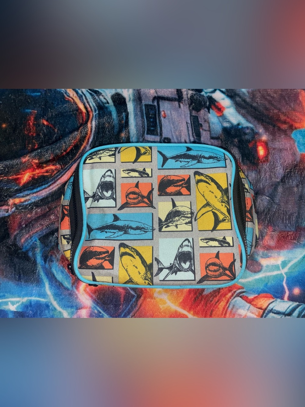 Shark Pattern Insulated Lunch Bag Box